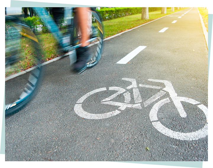 Image of a cycle route.